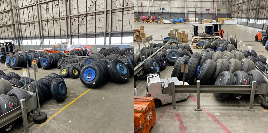 Without EZ Aircraft Wheel Rack